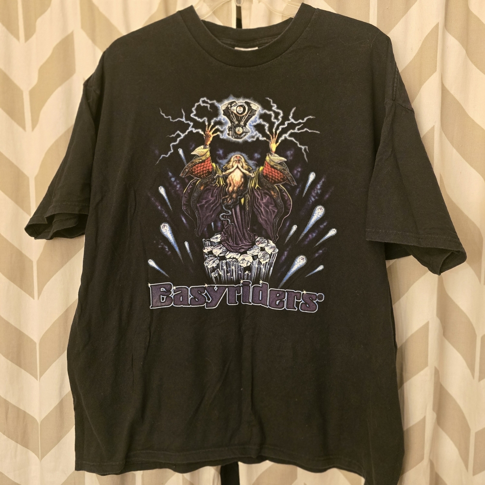 Easyriders Black Wizard Graphic Tee Vintage